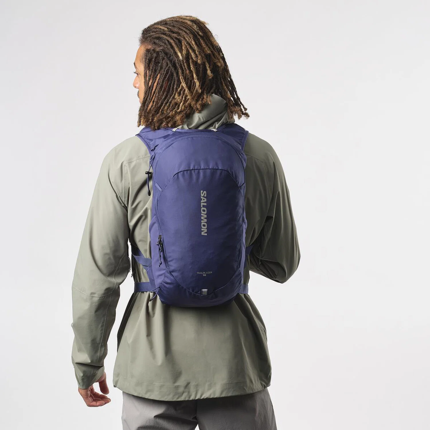 Salomon Trailblazer 10 L Sırt Çantası Mazarine Blue/Ghost Gray — görsel 4
