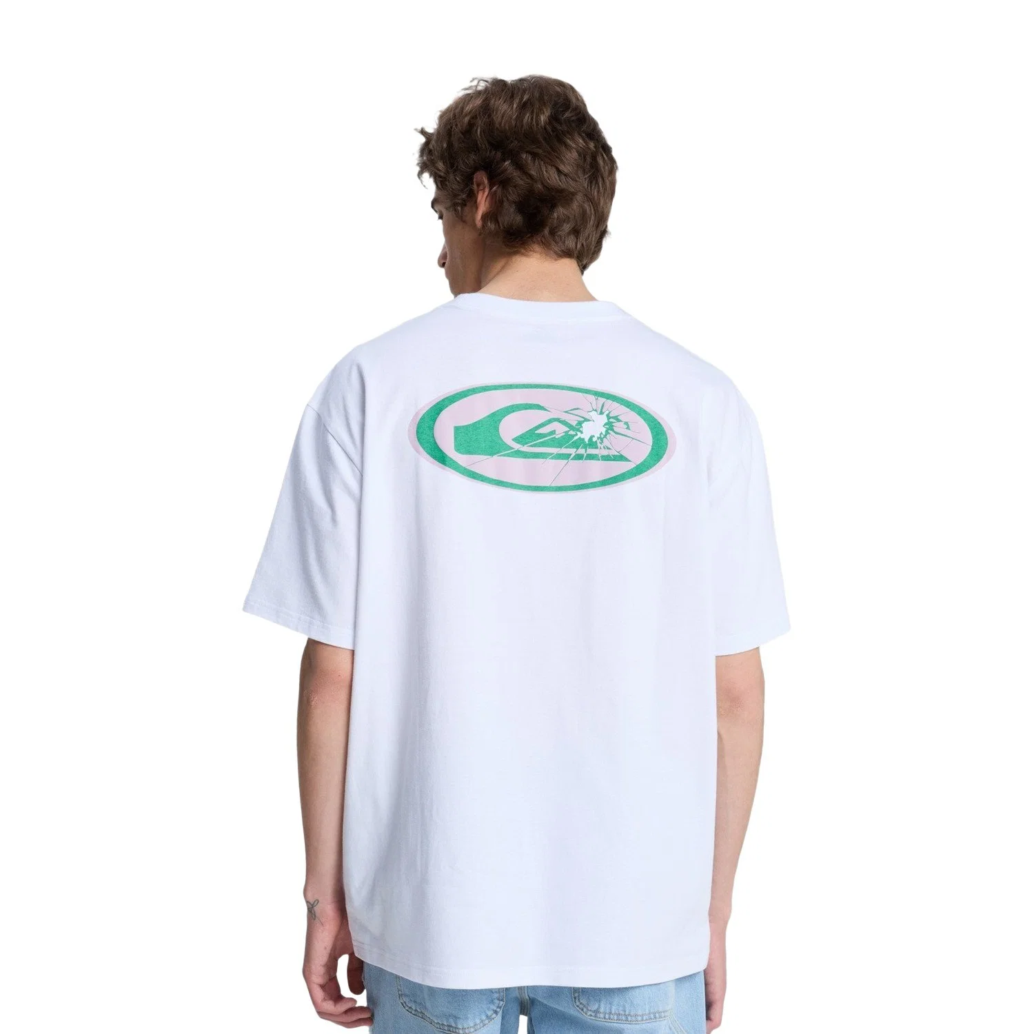 Quiksilver Fractured Wave Erkek Beyaz Kısa Kollu Tişört — görsel 4