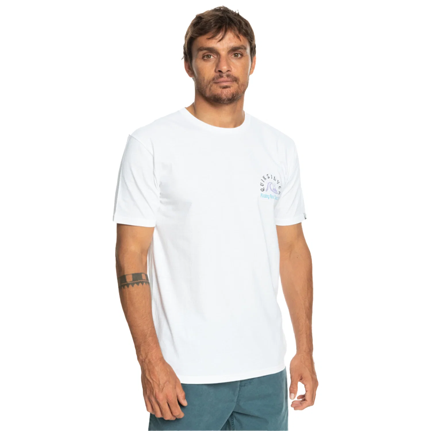 Quiksilver Originalbarrel Erkek Beyaz Tişört — görsel 3