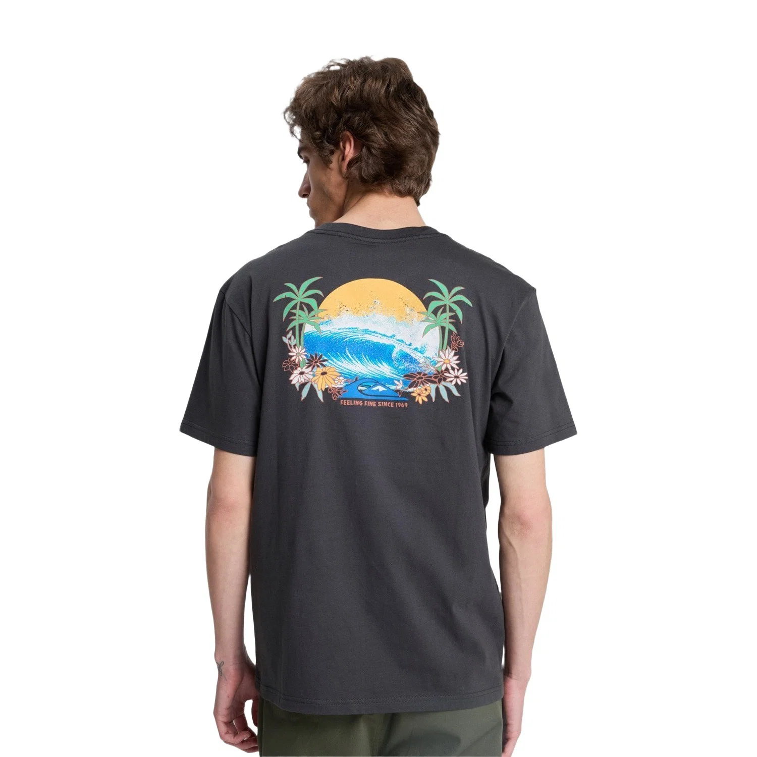 Quiksilver Ev Barrel Parad Erkek Gri Tişört — görsel 2