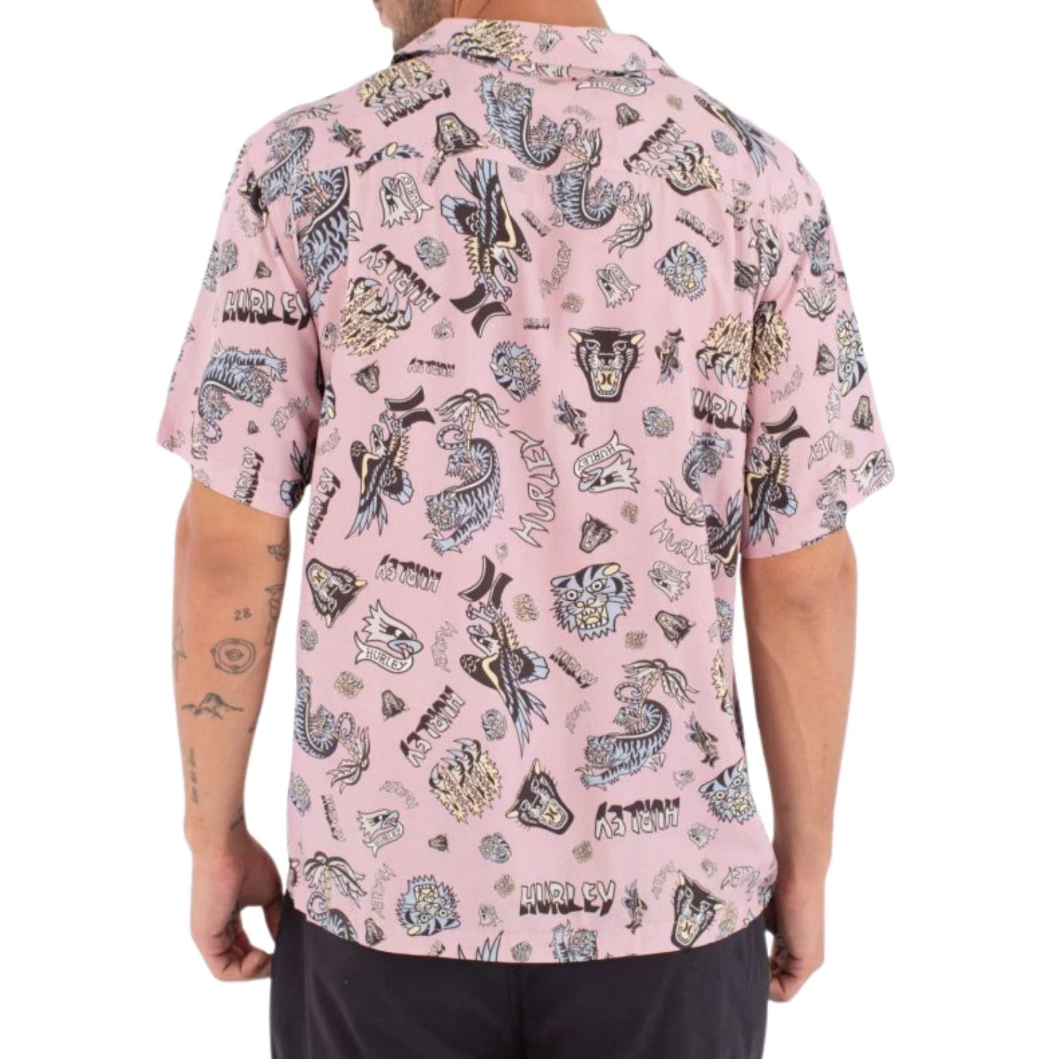 Hurley Woven Etam Erkek Pembe Tişört — görsel 3