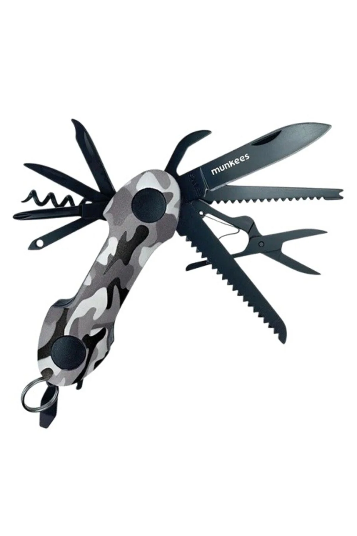 Munkees Pocket Knife Camou Çok Fonksiyonlu Anahtarlık
