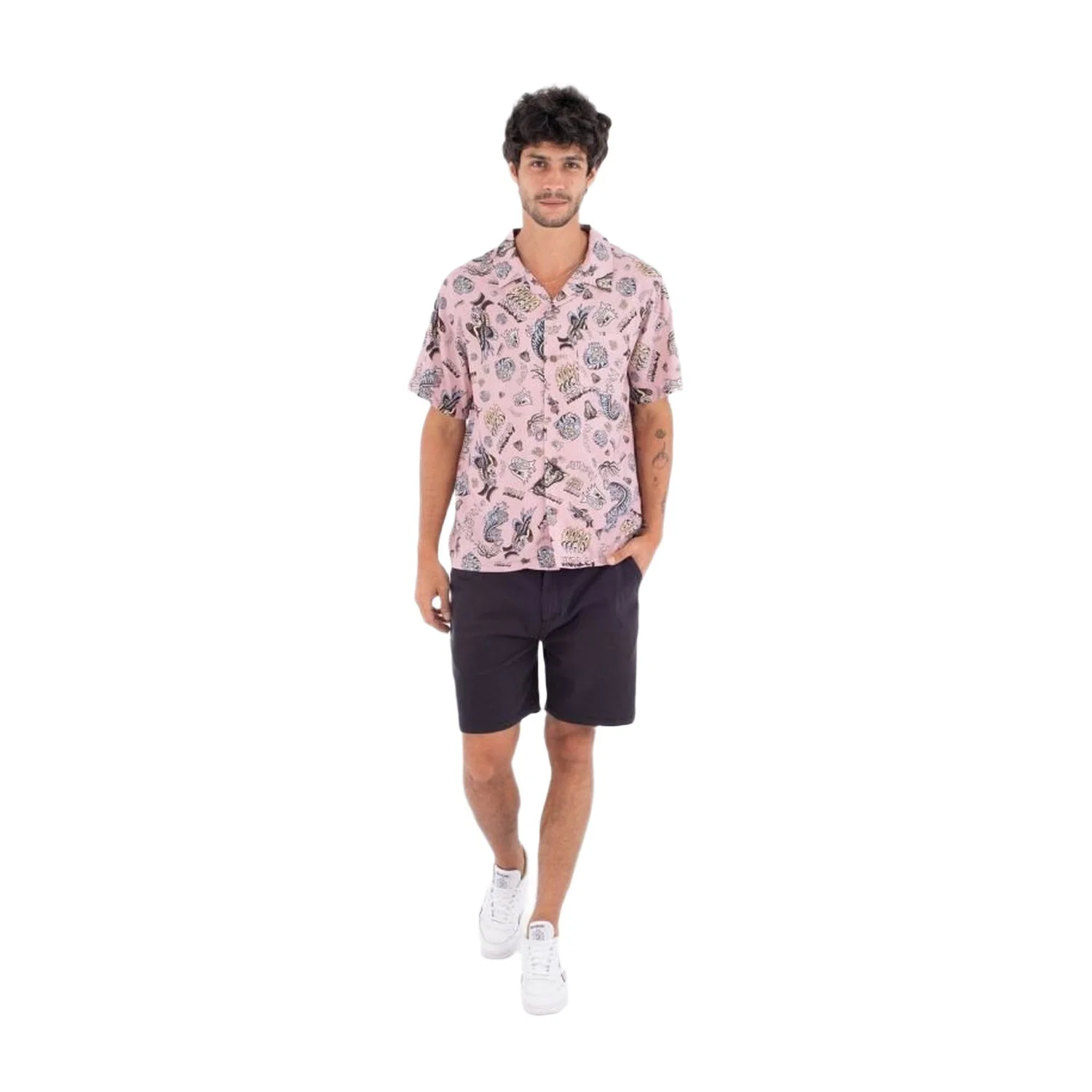 Hurley Woven Etam Erkek Pembe Tişört — görsel 4
