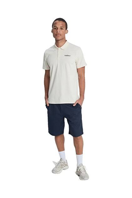 Quiksilver Erkek Beyaz Polo Streç Tişört — görsel 3