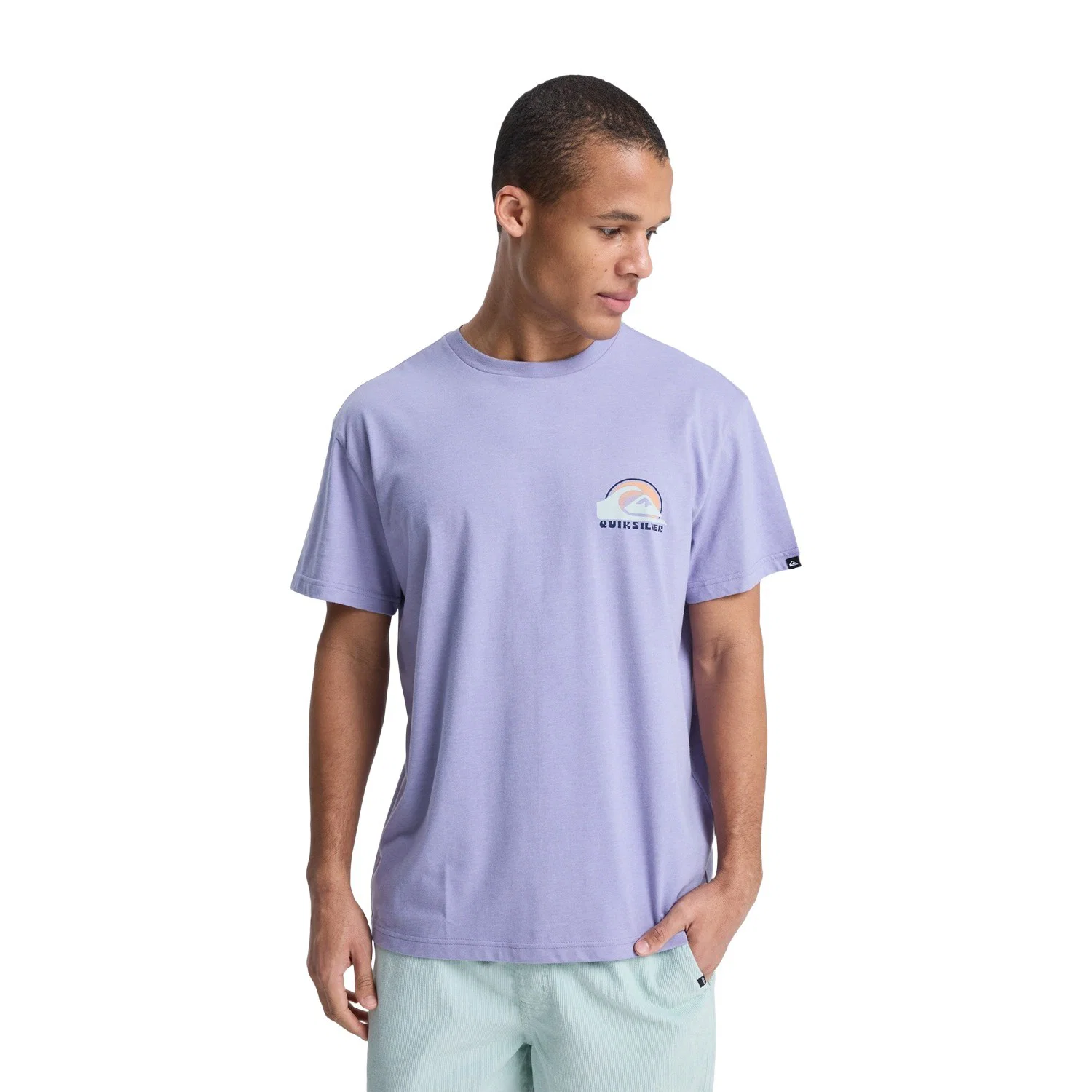 Quiksilver Hellbender Erkek Mor Kısa Kollu Tişört