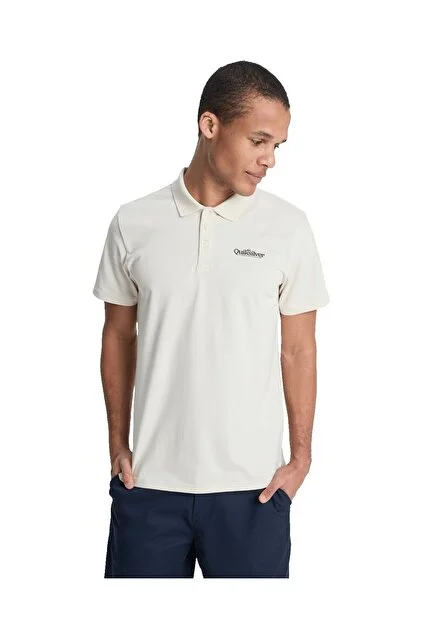 Quiksilver Erkek Beyaz Polo Streç Tişört