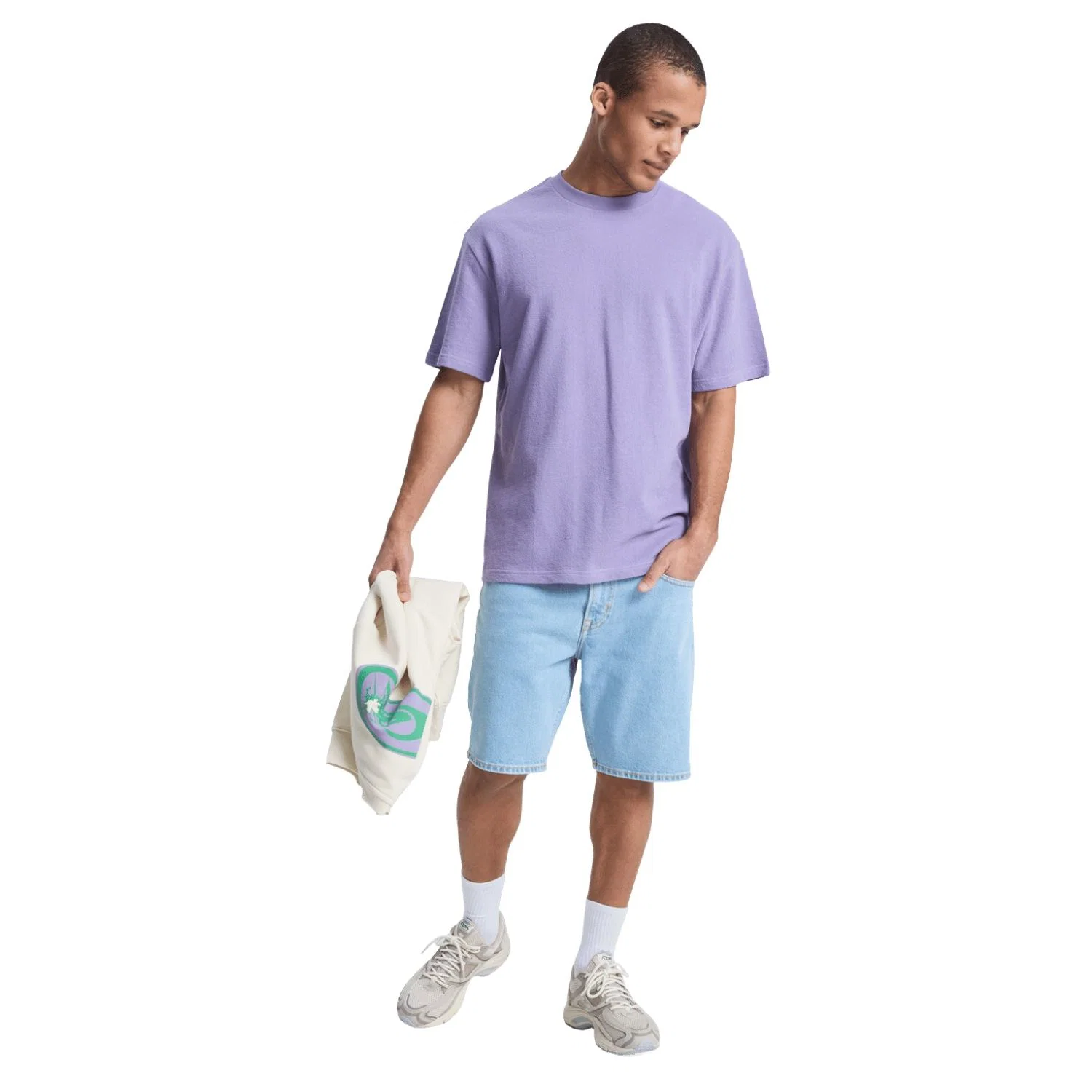 Quiksilver Bayi Erkek Mor Tişört — görsel 2