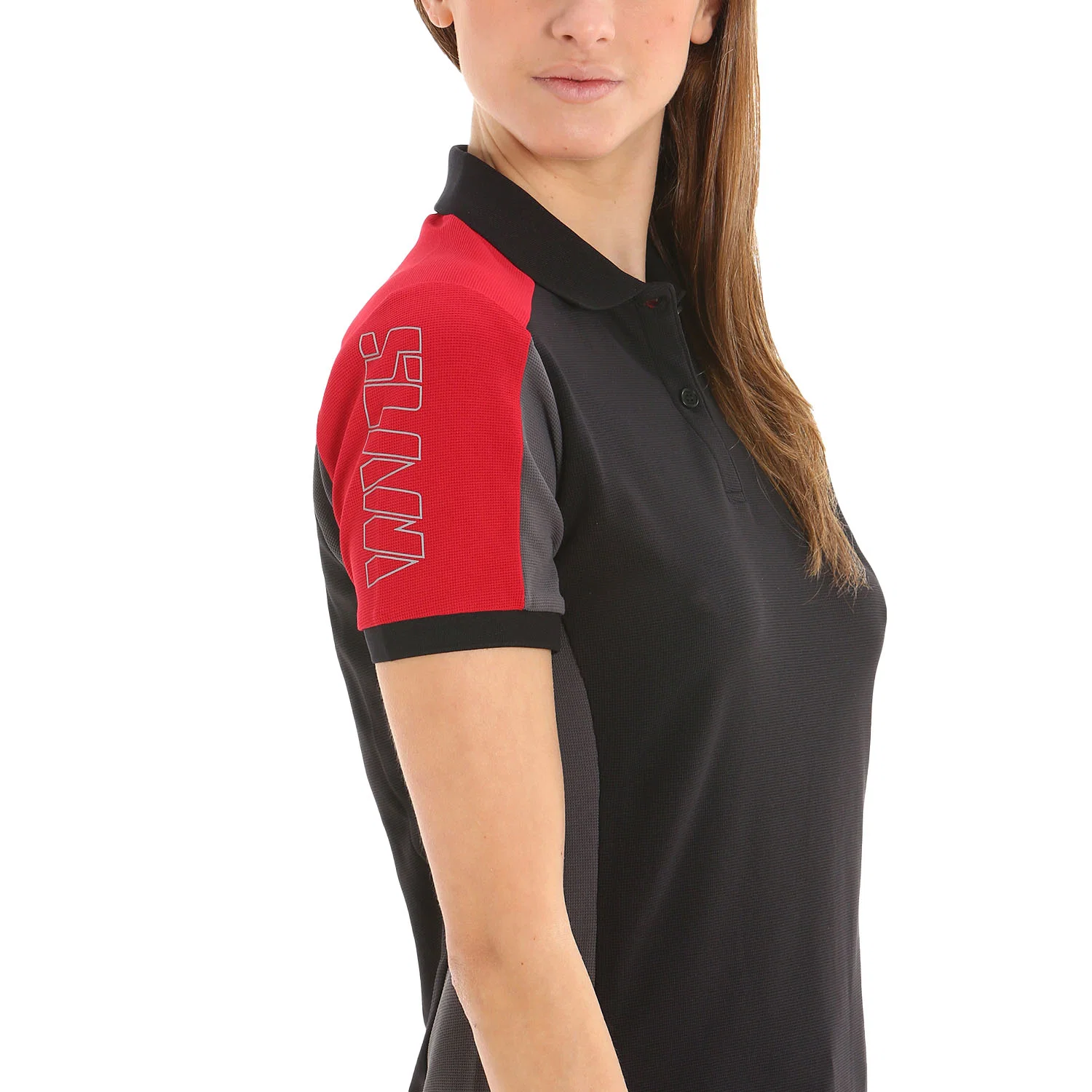 Slam Act Ws Logo Tactel Polo Kadın Polo Tişört - Siyah — görsel 2
