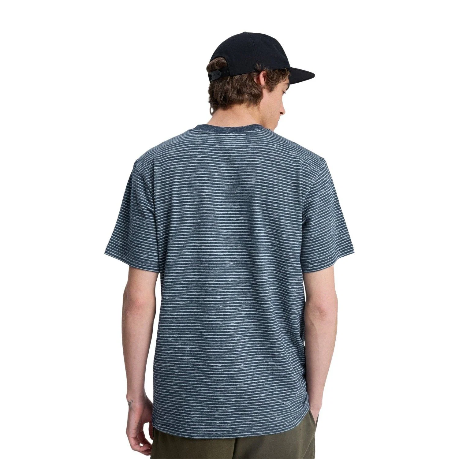 Quiksilver Lopaz Çizgili Cep Detaylı Erkek Tişört — görsel 2