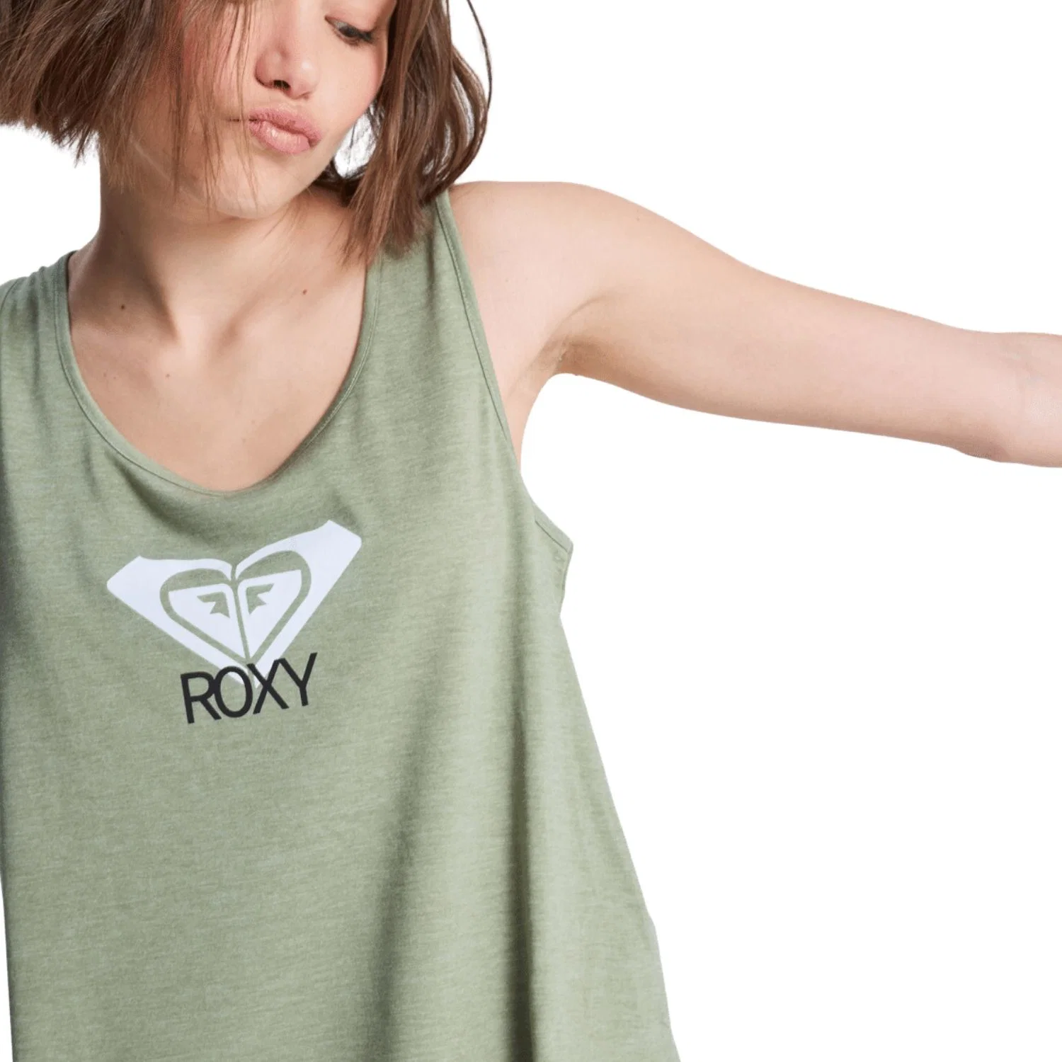 Roxy Surfclassic Yeşil Kolsuz Tişört — görsel 2