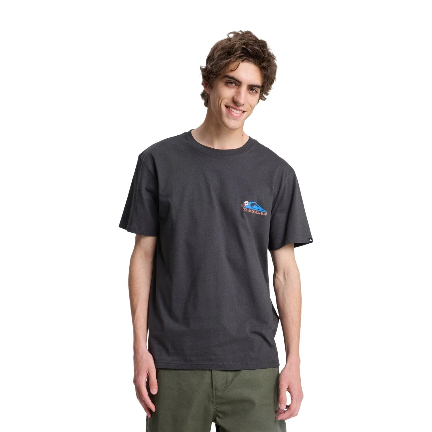 Quiksilver Ev Barrel Parad Erkek Gri Tişört — görsel 3