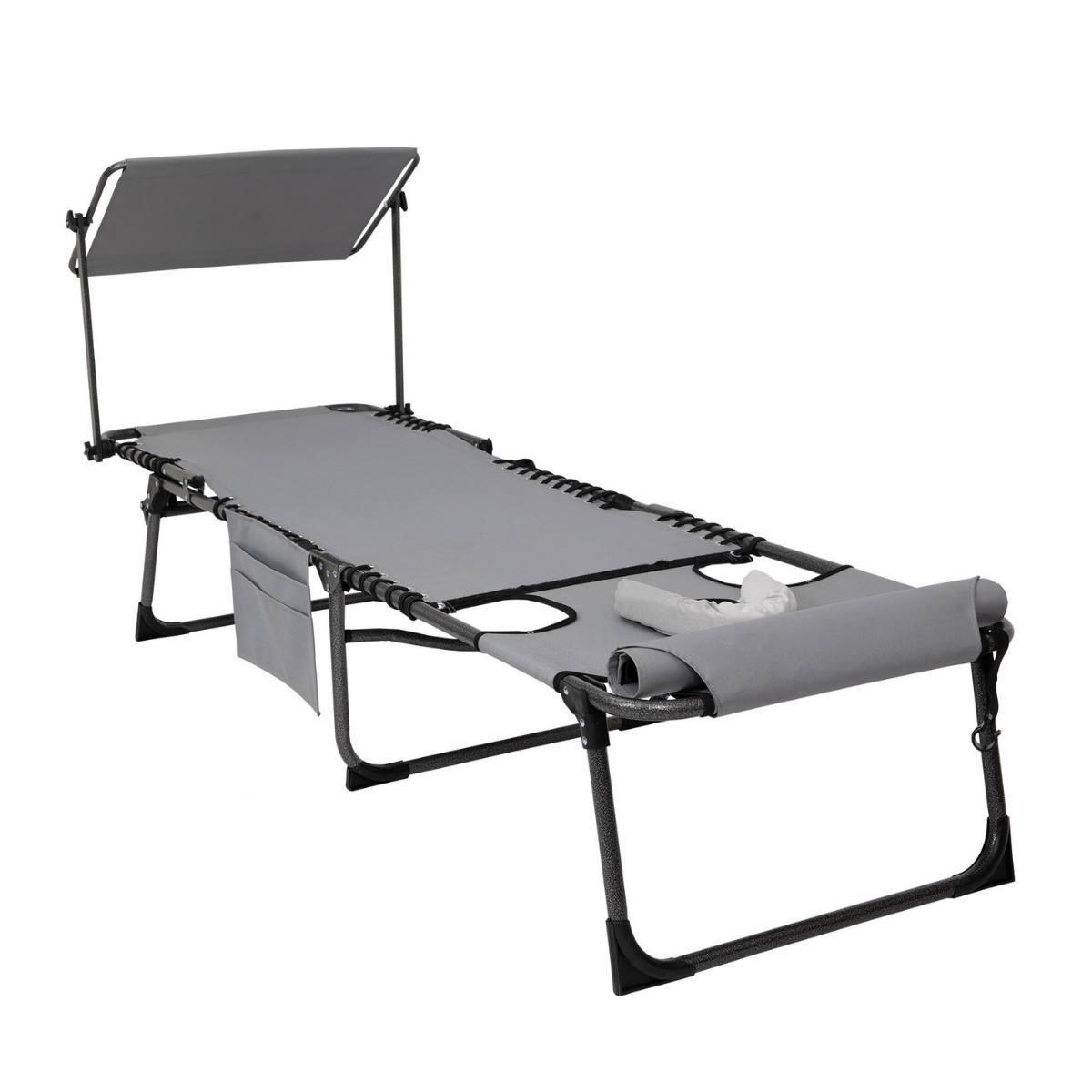 King Camp Magnolia B10 Plus Hands-Free Premium 7 Kademeli Katlanır Şezlong Grey — görsel 4