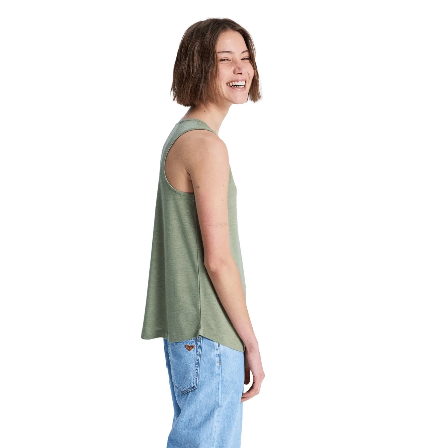 Roxy Surfclassic Yeşil Kolsuz Tişört — görsel 4