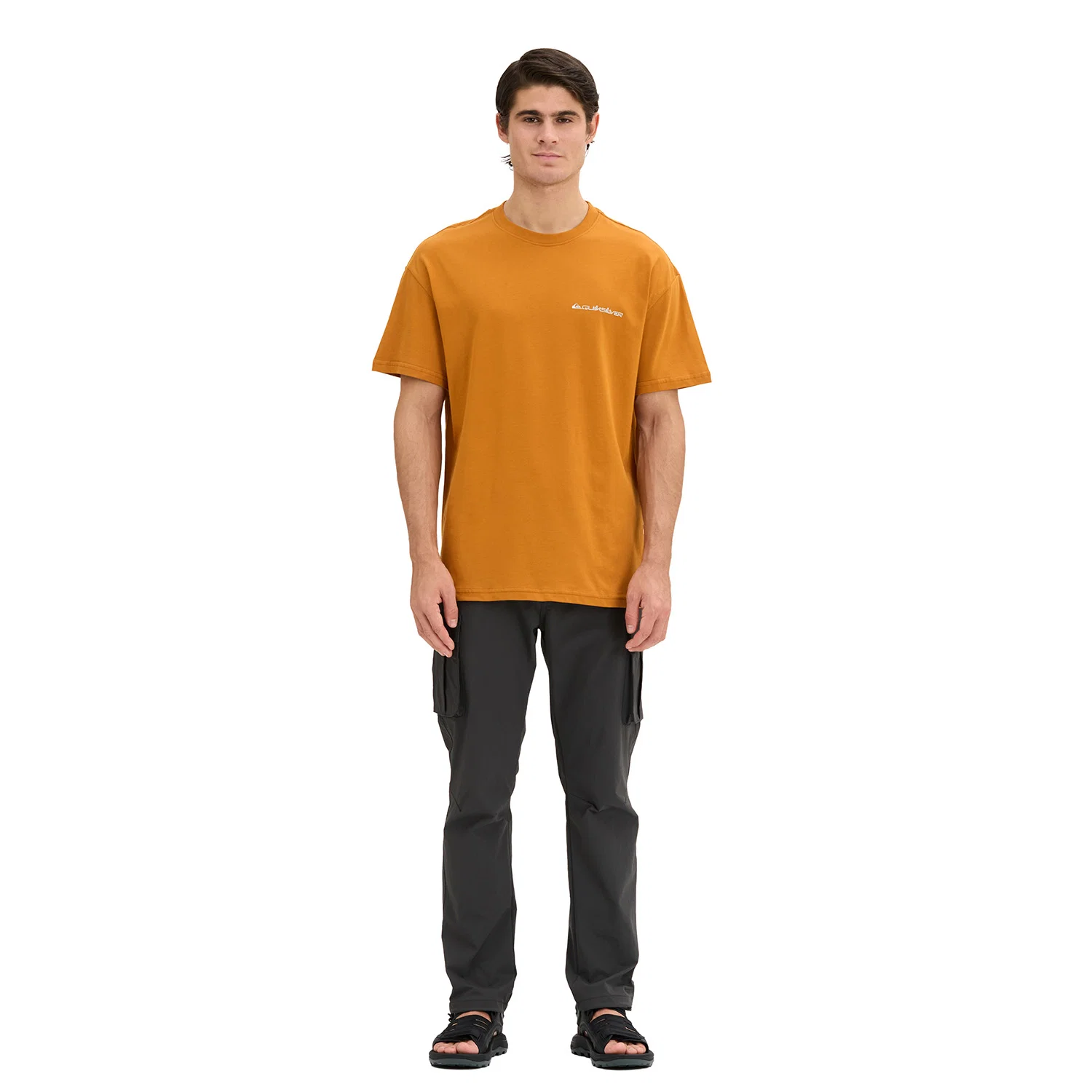 Quiksilver Touchdown Tee Erkek Tişört - Hardal