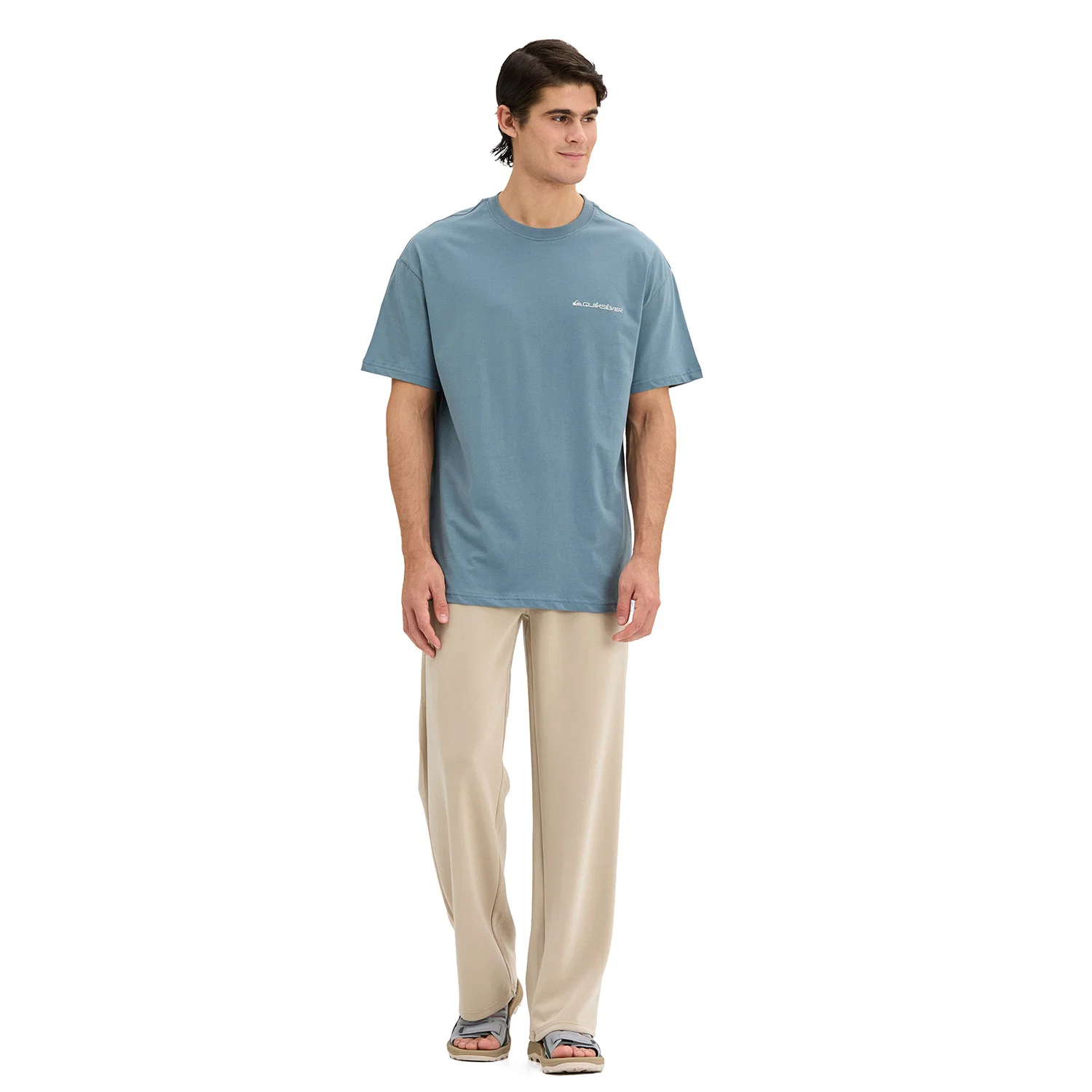 Quiksilver Touchdown Tee Erkek Tişört - Açık Mavi